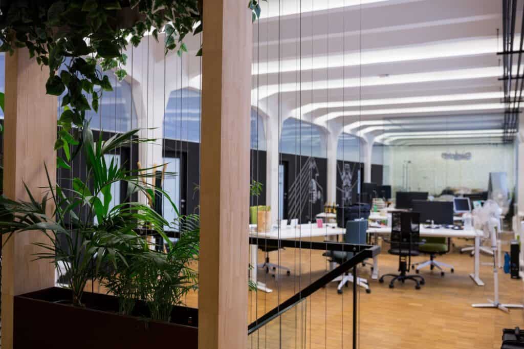 Inside of a modern office