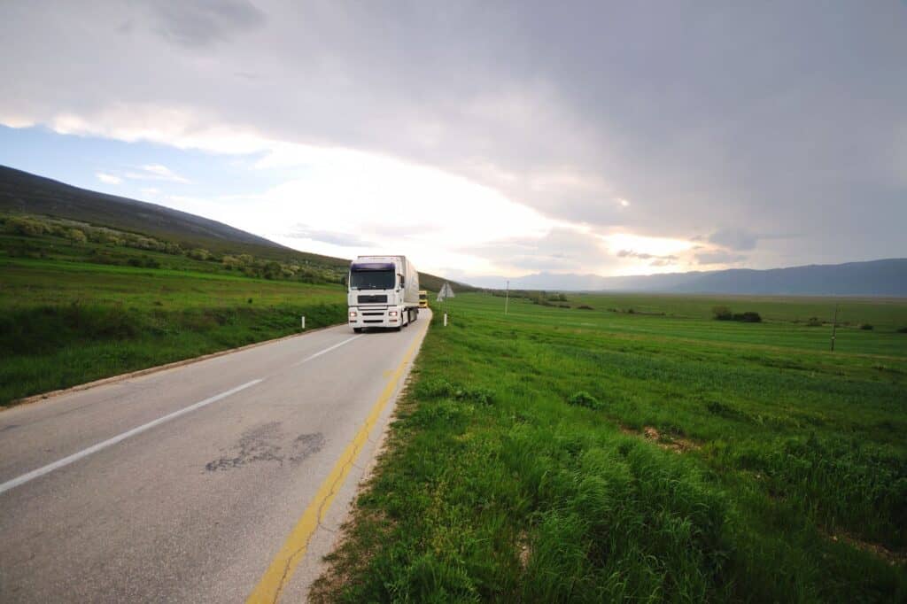 Moving truck travelling long distance