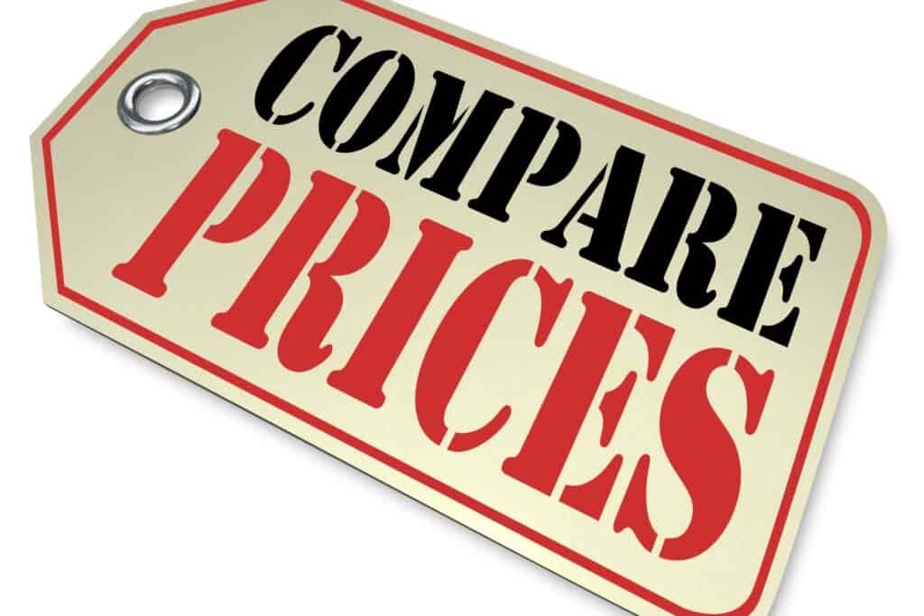 A 'Compare Prices' tag