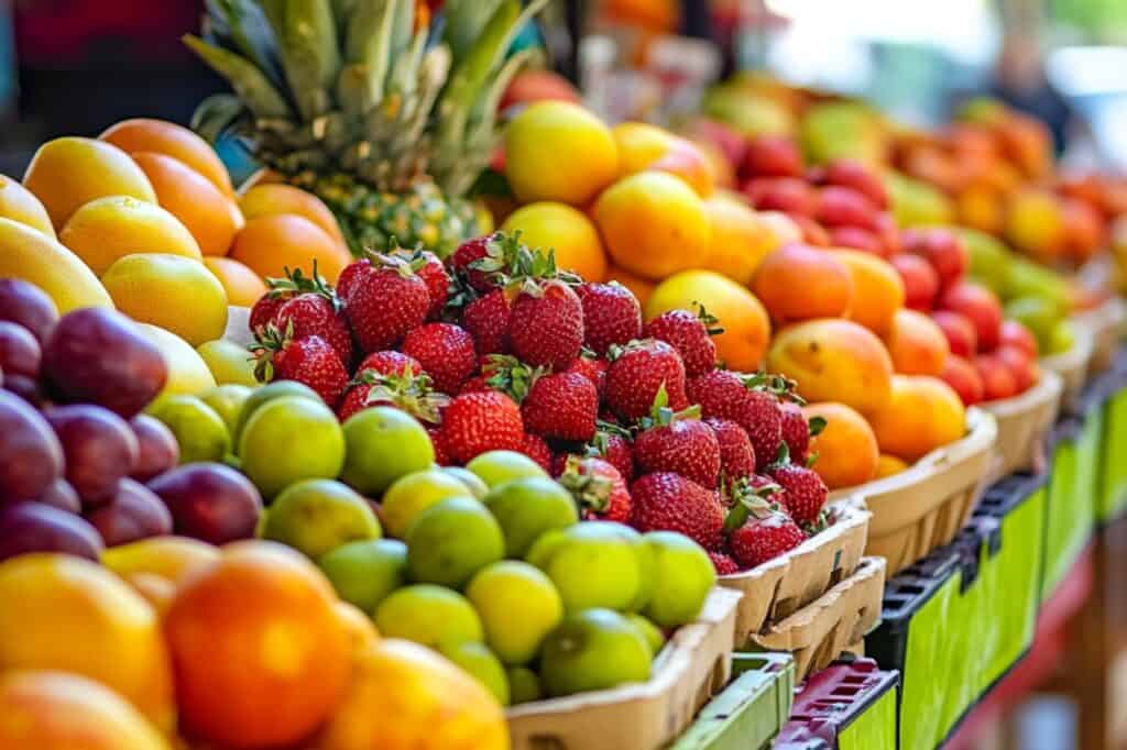 Fruit stand at the farmers' market